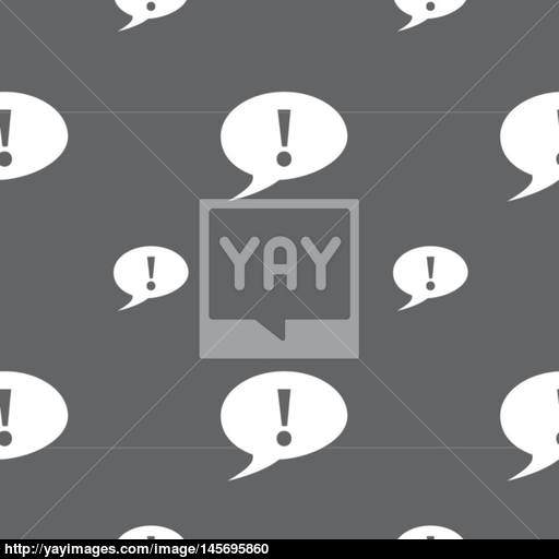 Exclamation Mark Sign Icon Attention Speech Bubble Symbol