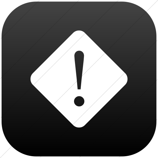 Flat Rounded Square White On Black Gradient Raphael