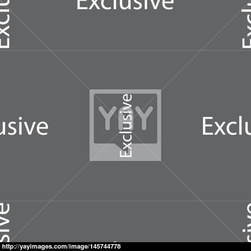 Exclusive Sign Icon Special Offer Symbol Seamless Pattern