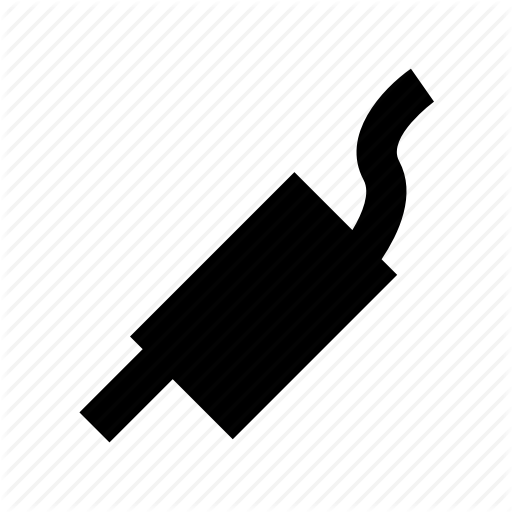 Auto, Automobile, Car, Exhaust, Muffler, Pipe Icon