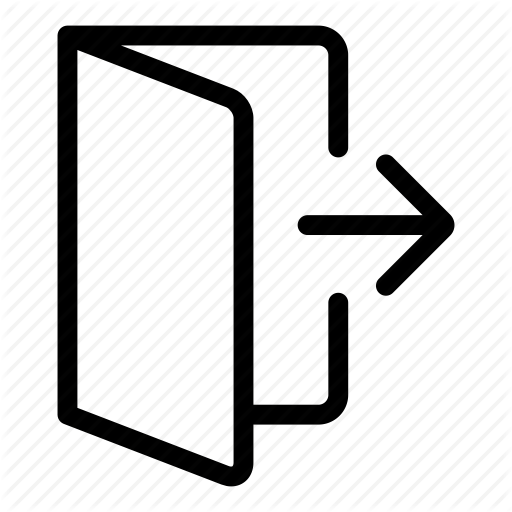 Door, Escape, Exit, Log Out, Outside, Sign Out Icon