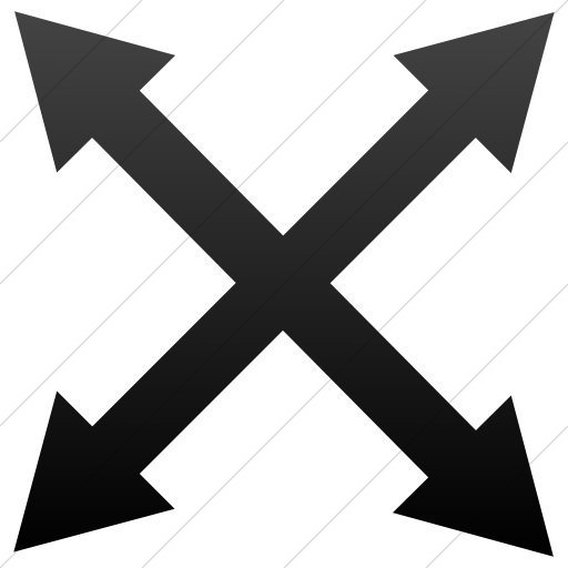 Simple Black Gradient Raphael Arrow Expand Icon