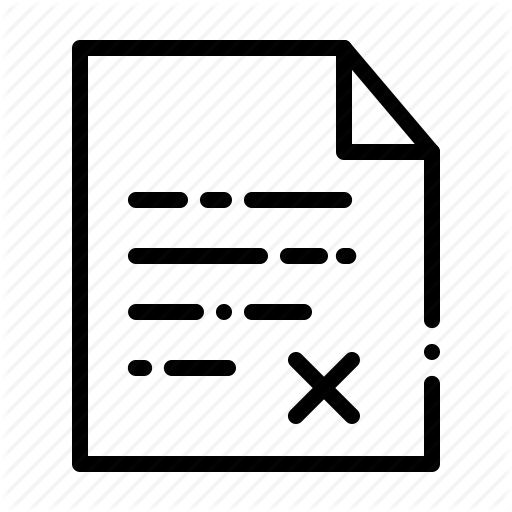 Exam, Grade, Paper, Report, Result, Student, Wrong Icon