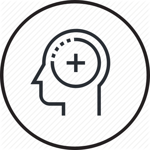Brain, Experience, Head, Human, Line, Positive, Process Icon