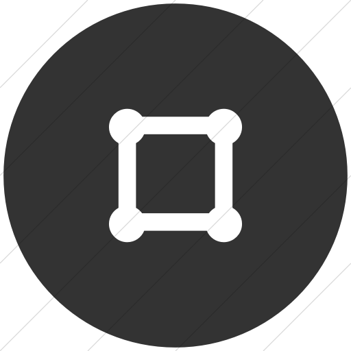 Flat Circle White On Dark Gray Foundation Annotate Icon