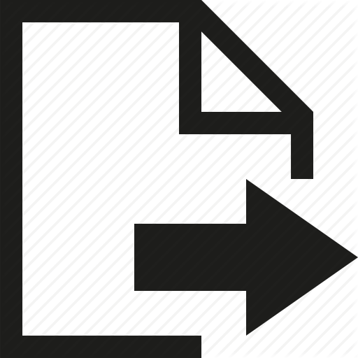 Arrow, Document, Export, File, Move Icon