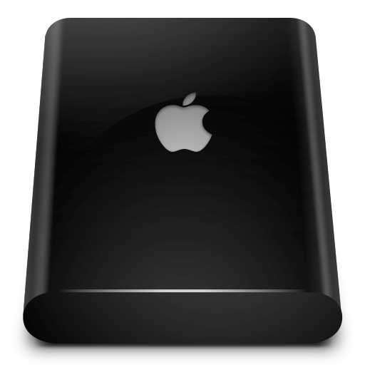 Black, External, Drive Icon