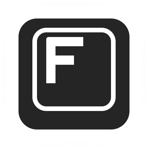 Keyboard Key F Icon Iconexperience