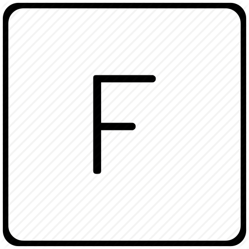 F, Key, Keyboard, Letter Icon