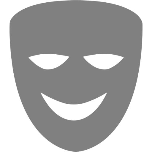 Gray Comedy Mask Icon