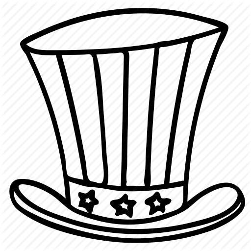 America, Flag, Hat, Patriot, Tophat, Usa Icon