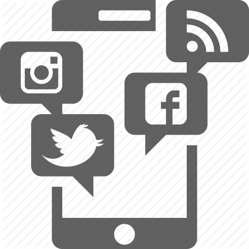 Facebook, Instagram, Mobile, Smartphone, Social Media, Twitter Icon