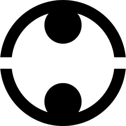 Circular Lines Symbol With Two Small Circles For Facebook Icons