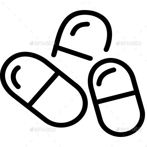 Medicine Drugs Pills Line Icon