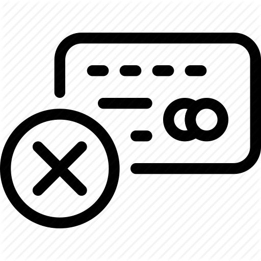 Business, Card, Credit, Debit, Error, Line Icon, Warning Icon