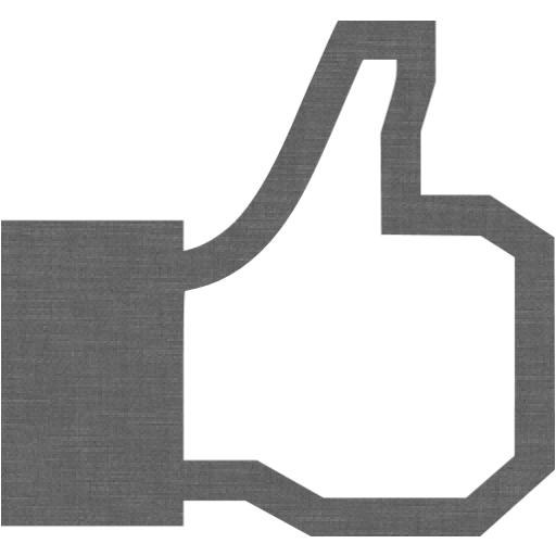 Grey Wall Facebook Like Icon