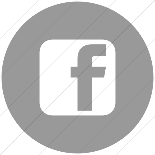 Flat Circle White On Light Gray Social Media Facebook