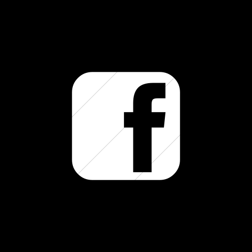 Flat Square White On Black Bootstrap Font Awesome