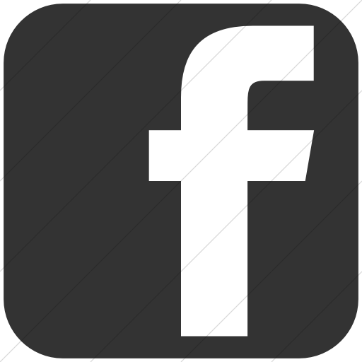 Simple Dark Gray Social Media Facebook Square Icon
