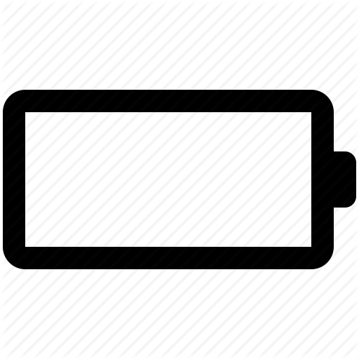 Battery, Blank, Charge, Depleted, Empty, Status, Usage Icon