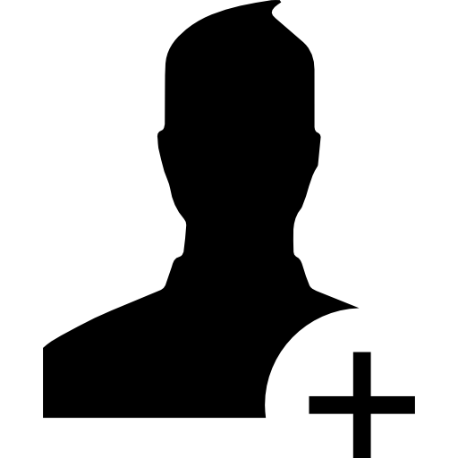 Male User Add Button For Facebook Icons Free Download