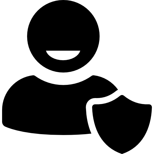 User Protection Symbol With A Shield Icons Free Download