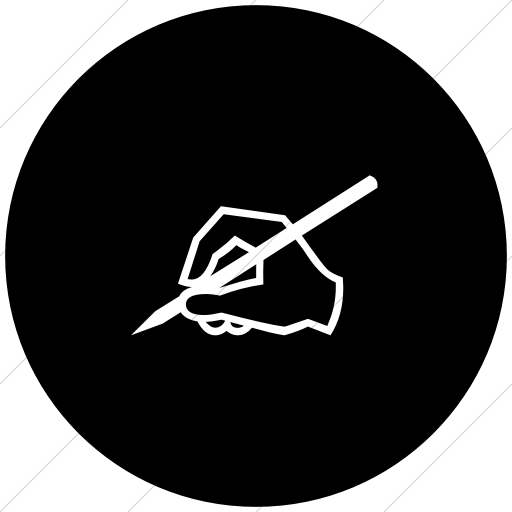 Flat Circle White On Black Classica Signature Right