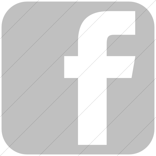 Simple Silver Social Media Facebook Square Icon