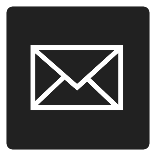 Black Envelope Square Icon