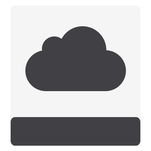 Hdd, Icloud, White Icon