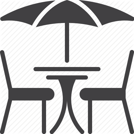 Cafe, Restaurant, Street, Table Icon