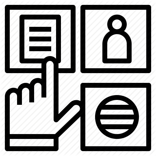 Click, Data, Facts, Information, Intelligence, Knowledge Icon