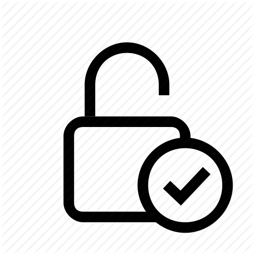 Check, Lock, Permission, Protection, Security, Ui, Unlock Icon