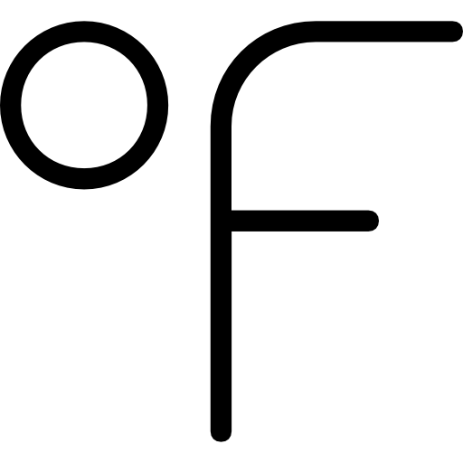 Fahrenheit Degrees Symbol Icons Free Download