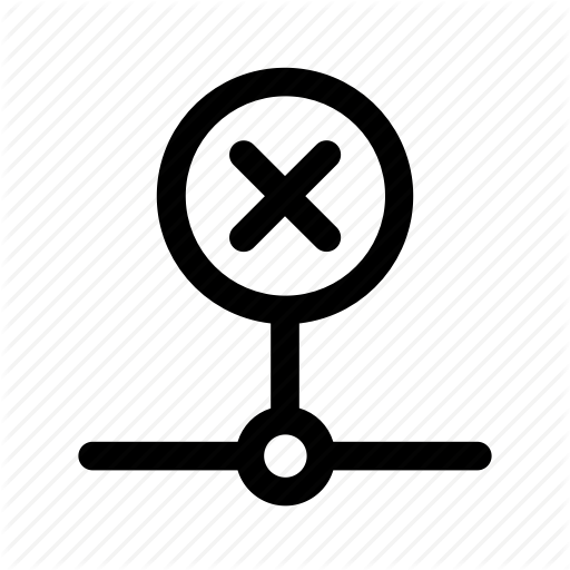 Connection, Error, Fail, Failed, Failure, Inactive, Network Icon