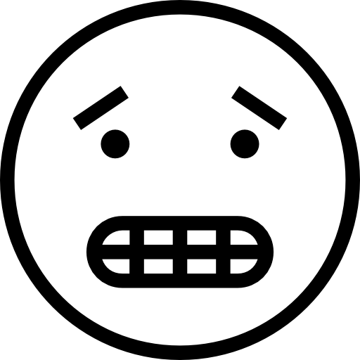 Worried Face Outlined Symbol Of Stroke Icons Free Download