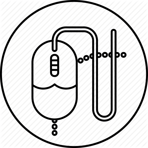 Direction, Line, Mouse, Move, Scroll, Wired Icon