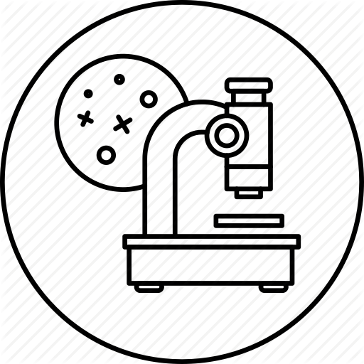 Bacteria, Experiment, Laboratory, Microscope, Research, Virus Icon