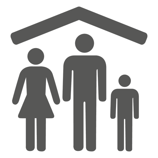 Family Beneath House Icon