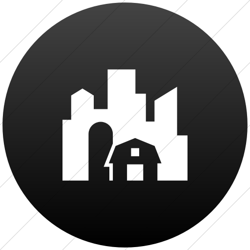 Flat Circle White On Black Gradient Iconathon Urban