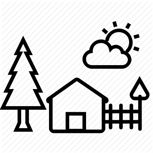 Cattle, Day, Farmhouse, Farmland, Home, Landscape Icon