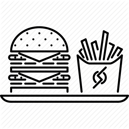 Burger, Fast, Food, Restaurant, Soda, Tray Icon