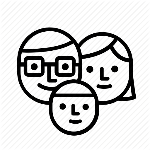 Building, Child, Family, Father, House, Mom Icon