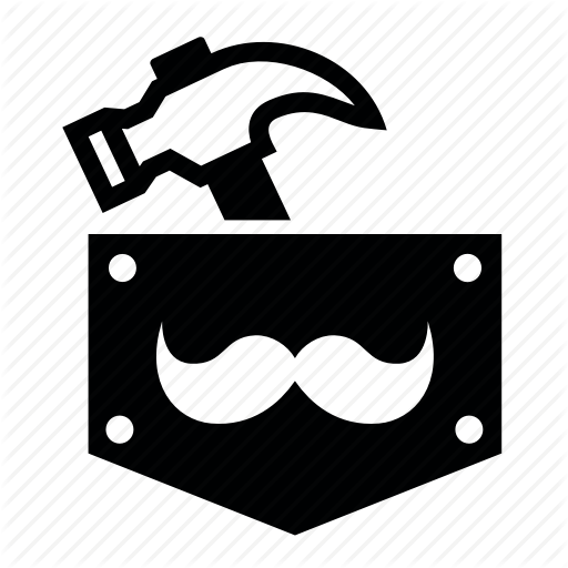 Day, Fathers, Hammer, Mustache Icon