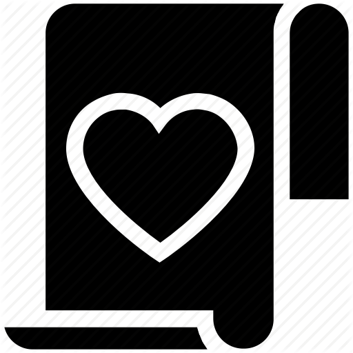 Document, Favorite, Heart, List, Love, Paper, Valentine Icon