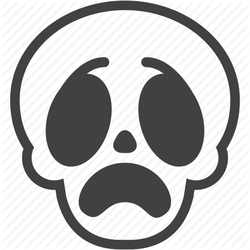 Afraid, Emotion, Face, Fear, Halloween, Scary, Skull Icon