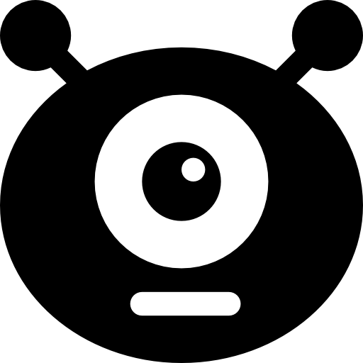 Monster Flat Black Icon