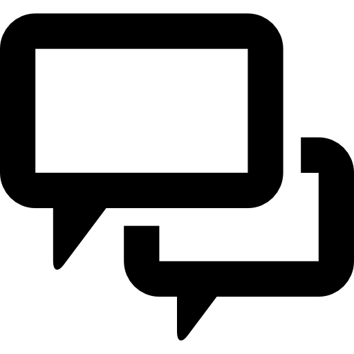 Two Dialogue Boxes Symbol