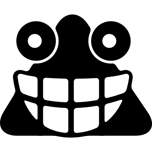 Triangular Emoticon With Enlarged Facial Features Icons Free