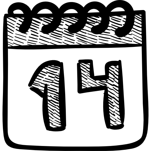 Valentine's Day On Calendar Icons Free Download